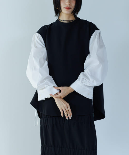 CHIGNON　シャーリングデザインブラウス