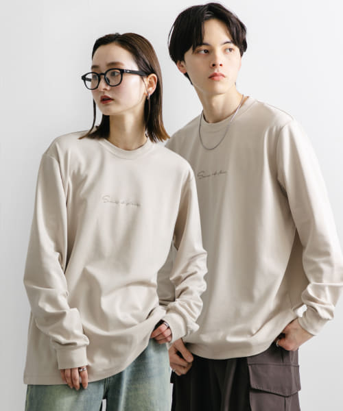『ユニセックス』シシュウポンチロングTシャツ