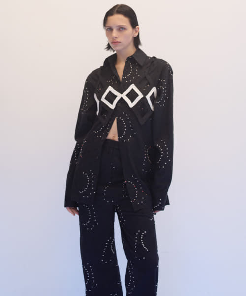 RUMCHE　Beads Embroidery Shirts