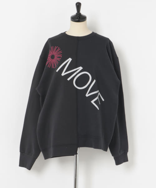 77circa　make MOVE print sweat top