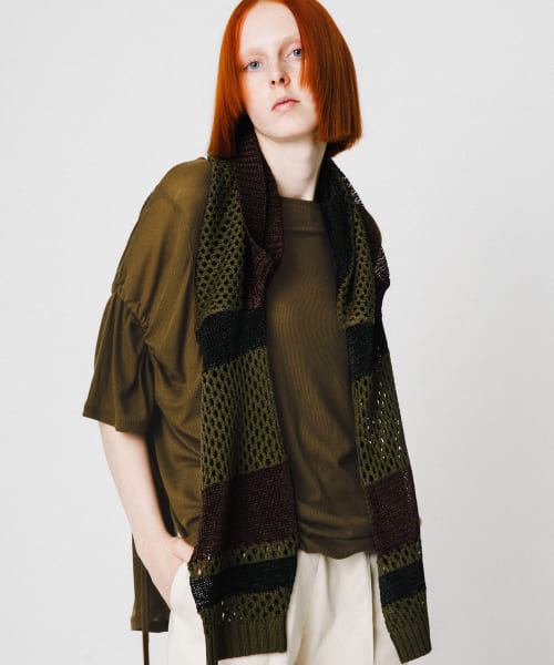 string sheer dolman  tee