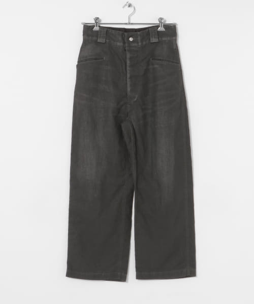 A PRESSE　Vintage Black Linen Trousers