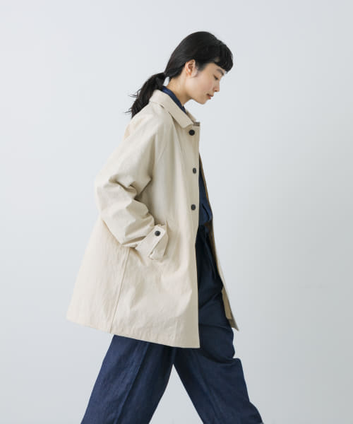コットンバックタックショートコート