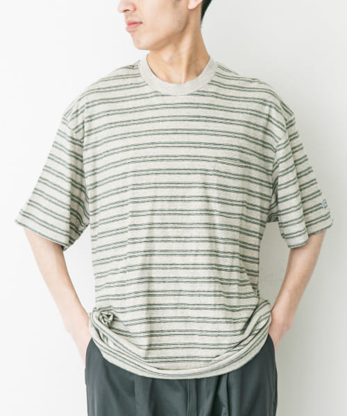 ENDS and MEANS　Pocket T-shirts(Striped)