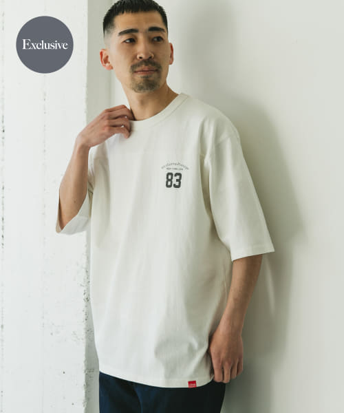 『別注』MANHATTAN PORTAGE×DOORS　フットボール オーバーサイズTシャツ