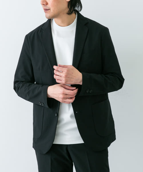 『イージーケア』LIFE STYLE TAILOR　シアサッカーコンフォータブルジャケット