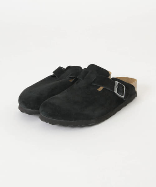 BIRKENSTOCK　BOSTON SUEDE BLACK-narrow