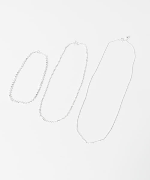 in mood　MULTI BALL CHAIN NECKLACE