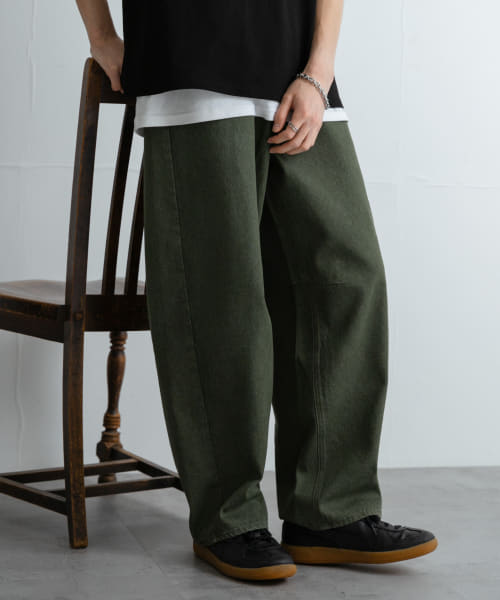 バレルレッグデニムパンツ