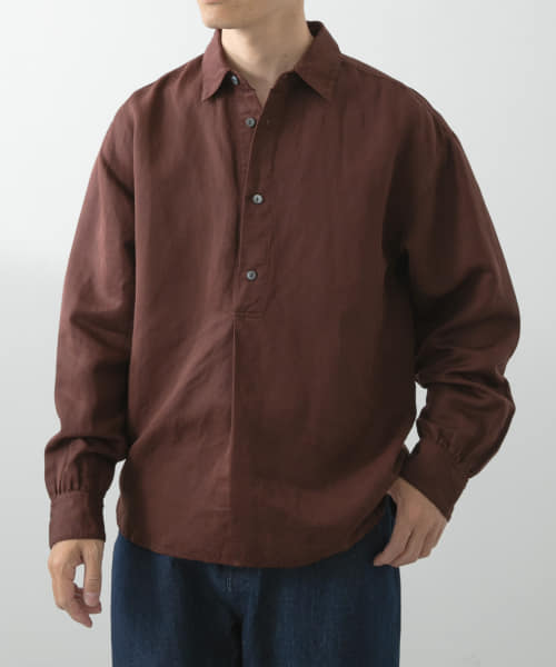 Linen Blend Pullover Shirts