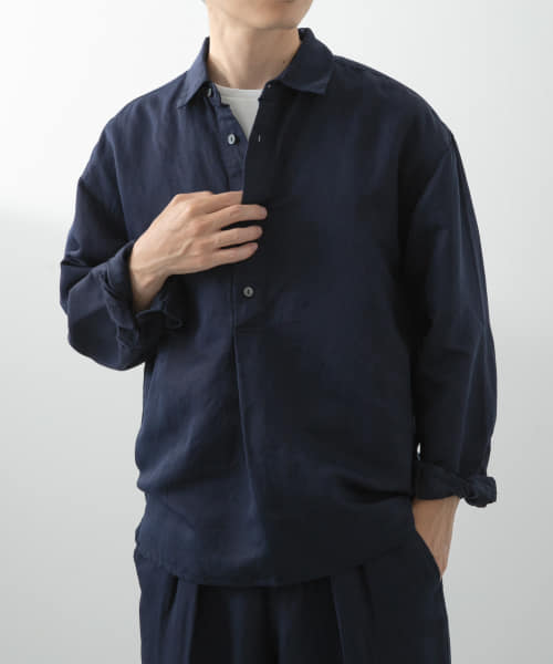 Linen Blend Pullover Shirts