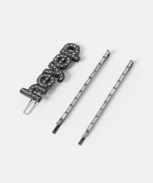heyep　LogoRhinestoneHairpins3P