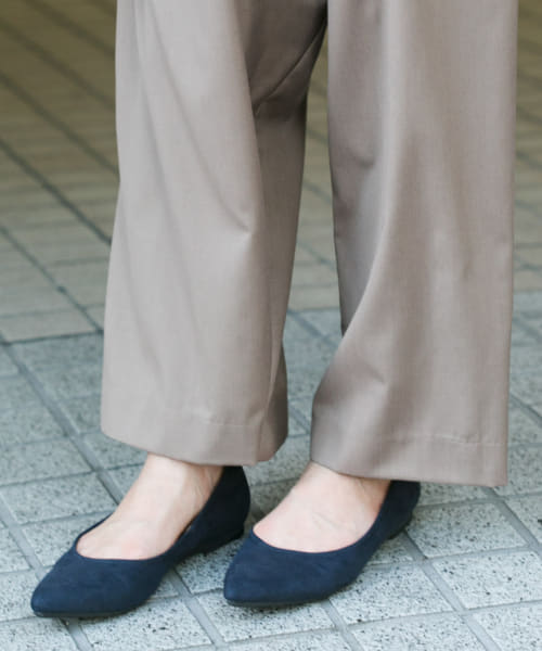 コンフォートポインテッドフラットパンプス∴