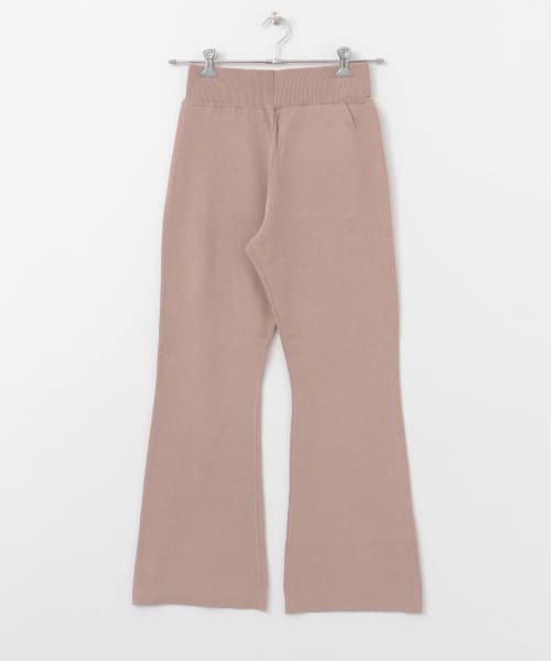 リネンライクニットフレアパンツ