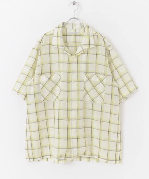 WORK NOT WORK　Open Collar Checked Shirts