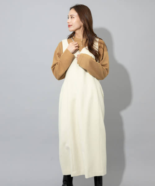 Audrey and John Wad　Curve line long One-piece