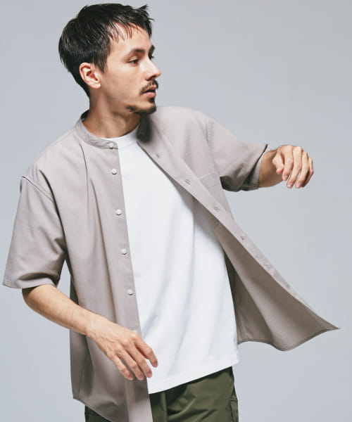 『一部WEB限定』『UR TECH DRYLUXE』バンドカラーシャツ