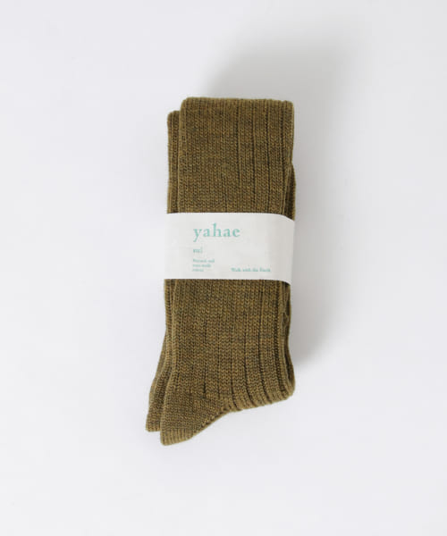 YAHAE　Wool Ribbed Knee Socks