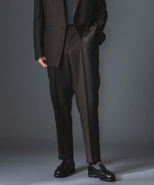 LIFE STYLE TAILOR　ウールライクツイルコンフォータブルパンツ