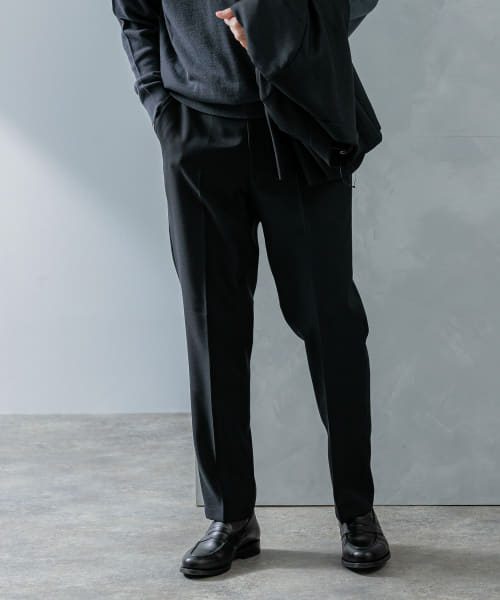 LIFE STYLE TAILOR　ウールライクツイルコンフォータブルパンツ