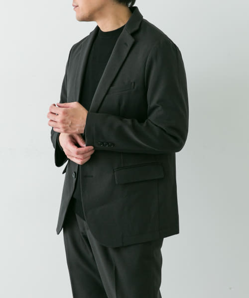 LIFE STYLE TAILOR　ウールライクソフトツイルストレッチジャケット