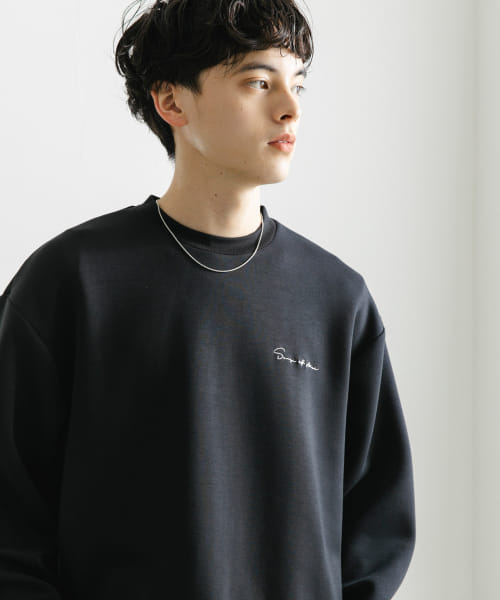 『ユニセックス』シシュウダンボールポンチロングスリーブTシャツ