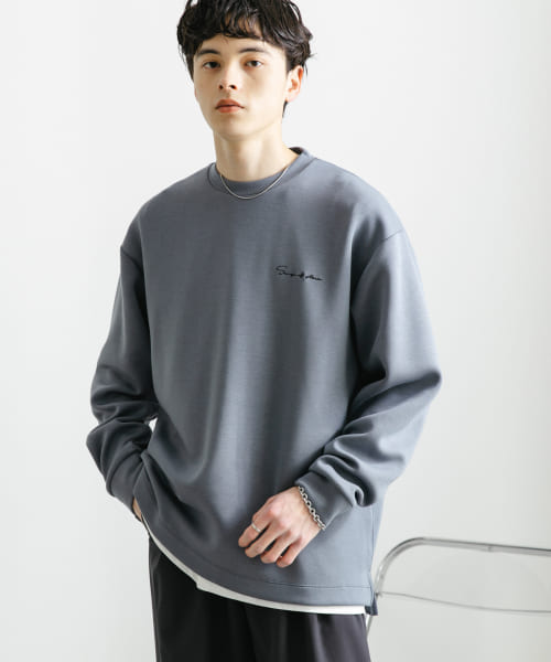 『ユニセックス』シシュウダンボールポンチロングスリーブTシャツ
