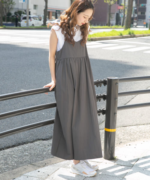 フレンチTシャツ×キャミワンピースセット