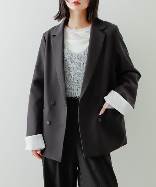 ロールアップスリーブジャケット