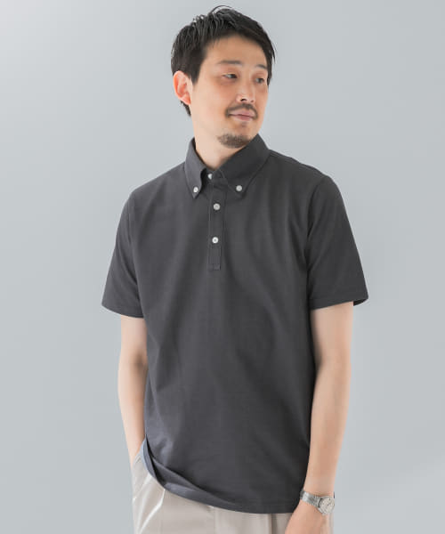 LIFE STYLE TAILOR　ボタンダウン半袖プルオーバー