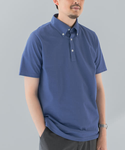 LIFE STYLE TAILOR　ボタンダウン半袖プルオーバー