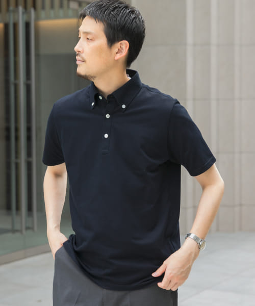 LIFE STYLE TAILOR　ボタンダウン半袖プルオーバー