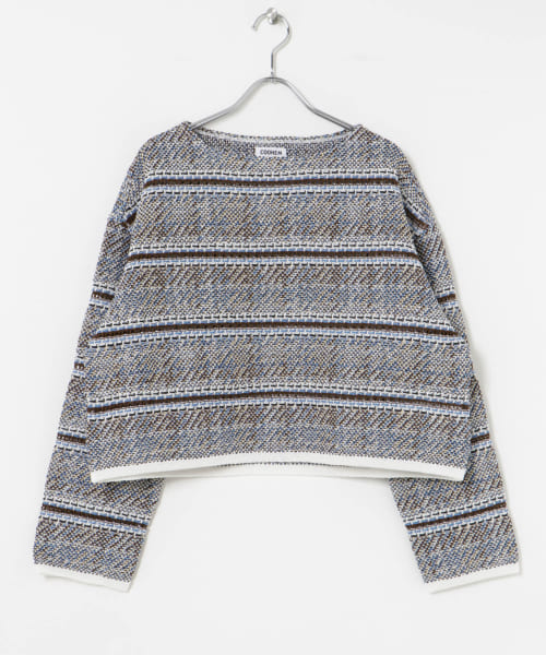 米富繊維　MADRAS EYELET TWEED PULLOVER