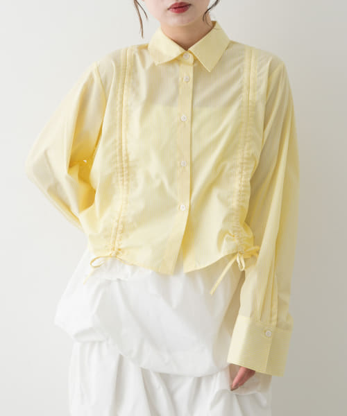 クロップドシャーリングシャツ