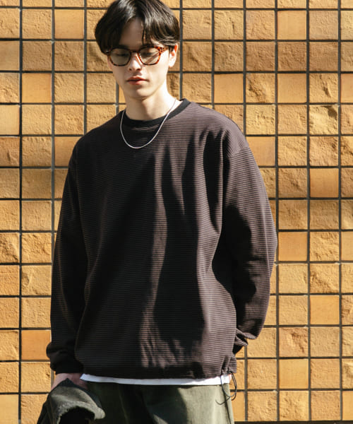 『ユニセックス』アソートドローコードロングスリーブTシャツ