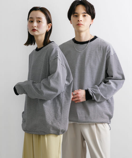 『ユニセックス』アソートドローコードロングスリーブTシャツ