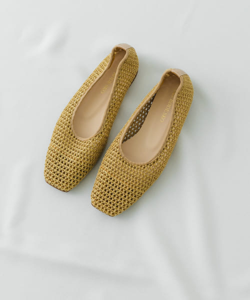 『MADE IN JAPAN』スクエアメッシュフラットシューズ