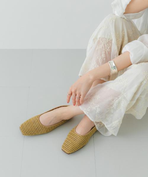 『MADE IN JAPAN』スクエアメッシュフラットシューズ