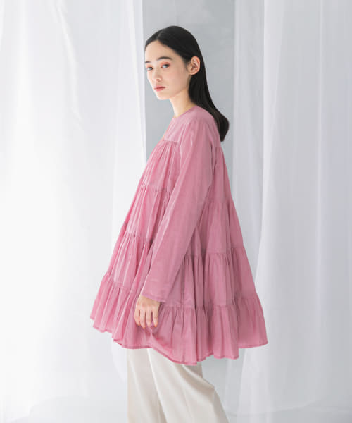 normment　COTTON VOIL TIERED TUNIC