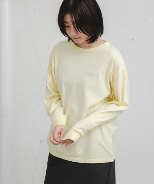 刺繍デザインロングスリーブカットソー