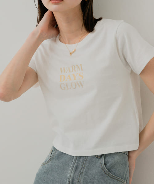 クロップドグラフィックTシャツ(半袖)