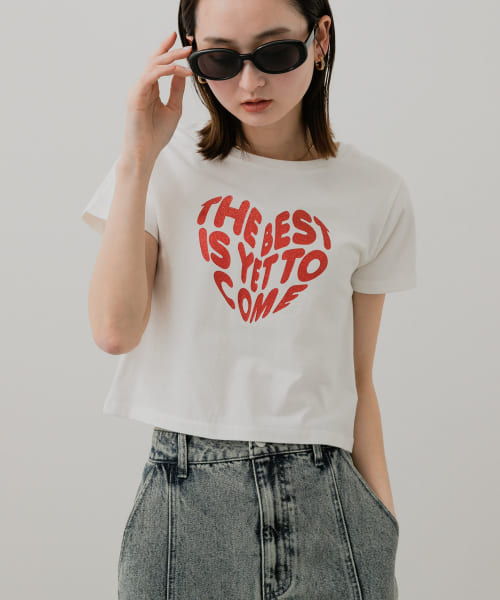 クロップドグラフィックTシャツ(半袖)