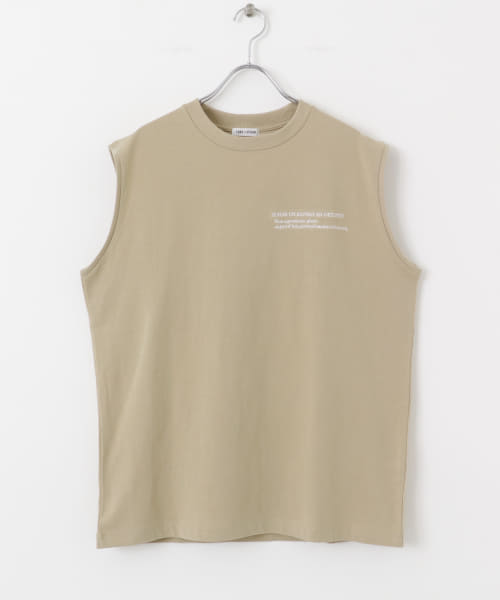 FORK&SPOON　エンブロイダリーノースリーブTシャツ