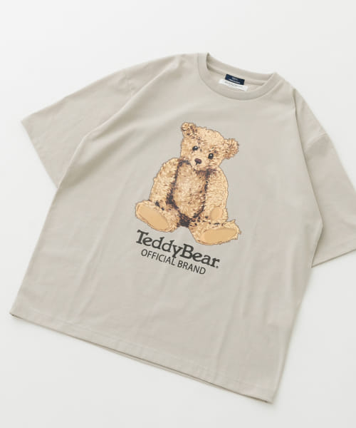 Teddy Bear クルーネックプリントTシャツ