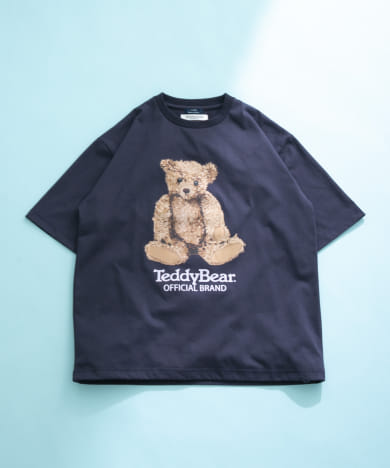 Teddy Bear クルーネックプリントTシャツ
