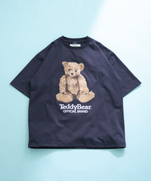 Teddy Bear クルーネックプリントTシャツ