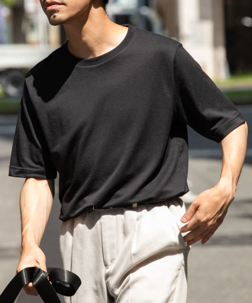 『WEB限定』『XLサイズあり』リネン混カノコクルーTシャツ