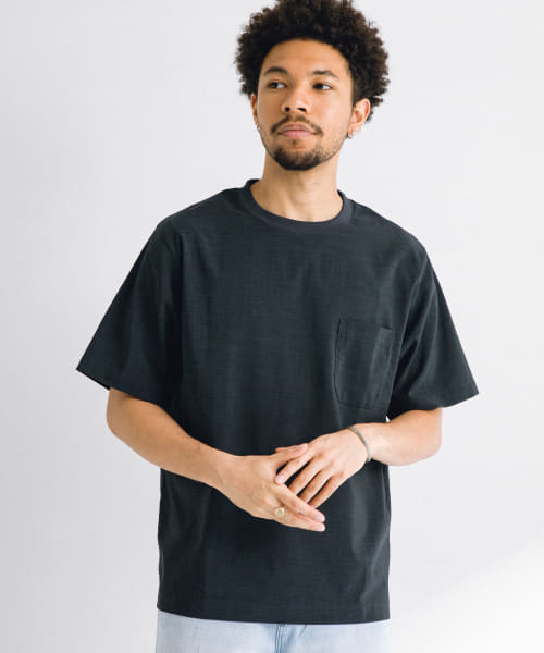 クイックドライリネンタッチTシャツ