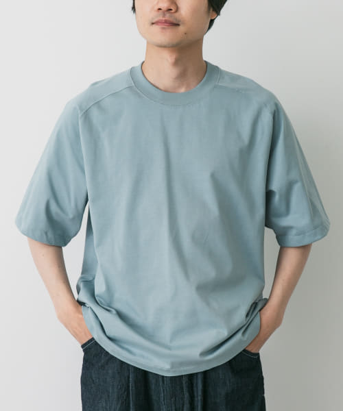STILL BY HAND　強撚天竺サドルスリーブTシャツ