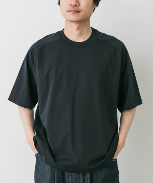STILL BY HAND　強撚天竺サドルスリーブTシャツ